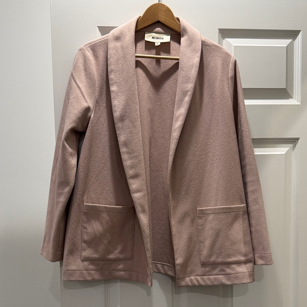 BB Dakota Blush Pink Open Front Blazer
